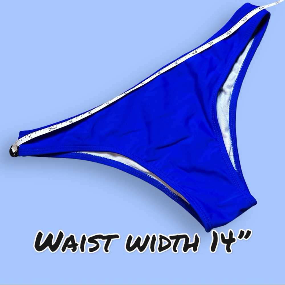 EUC Zaful Structured Triangle Style Bikini Set in Royal Blue. Size Medium/6 ๐ - Picture 10 of 15